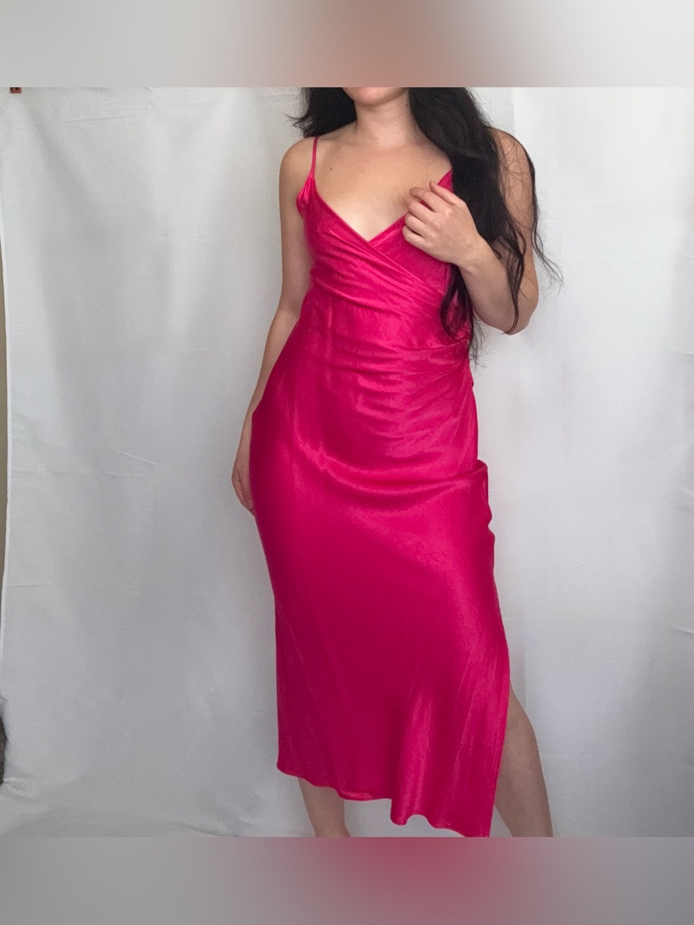 Zara hot pink dress